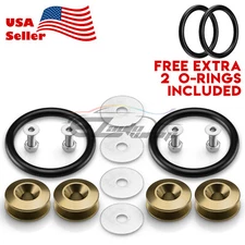 Quick Release Bronze w/ 2 O-Ring Fastener Car Bumper Trunk Fender Hatch Lids Kit