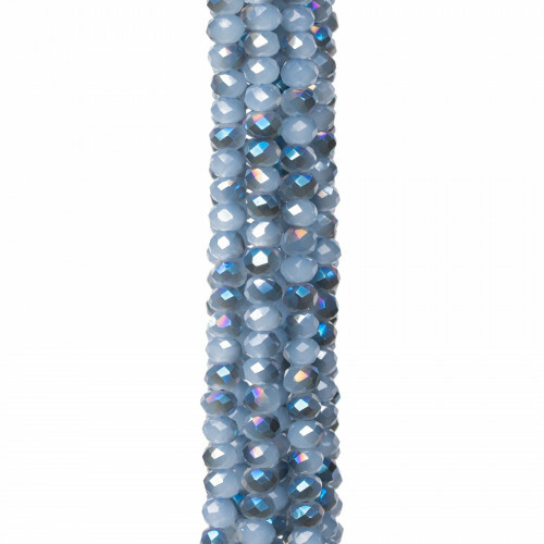 CRYSTAL GLASS BEADS FACETED RONDELLE,SIZE 3.5x3MM,APPR.16.5" strand - Picture 5 of 6