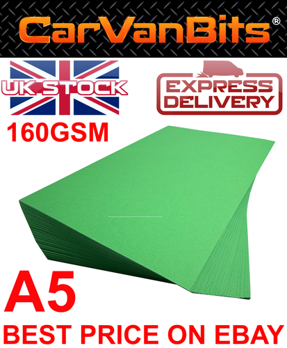 A4 A5 A6 PREMIUM INTENSIVO COLOR VERDE VERDADERO TARJETA DE PAPEL SECADO RÁPIDO 160GSM - Imagen 7 de 8