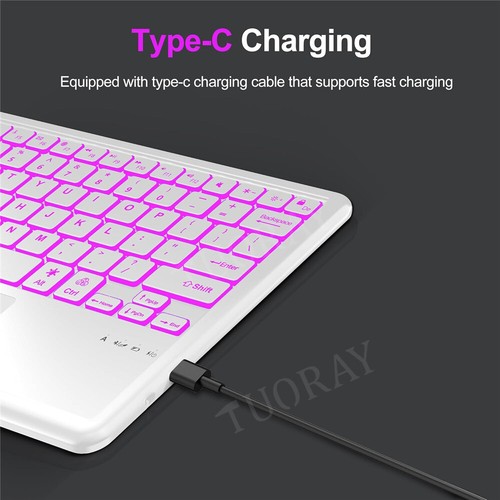For Samsung Galaxy Tab A9+ S6 Lite S8 S9 FE S10+ Backlit Touchpad Keyboard Mouse - Picture 7 of 45