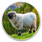 2 x Vinyl Aufkleber 20 cm - Schweizer Alpen Wallis Blacknose Schaf #46345