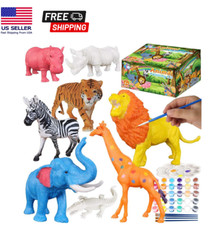 Safari Animal Painting Kit for Kids Crafts Gift Jumbo Jungle Animal Toy Art Set