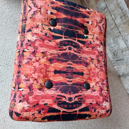 Fab Vintage Retro G Plan Librenza Dressing Table Stool Digitally Printed Velvet - Picture 15 of 21