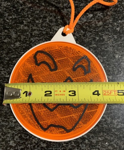 Halloween Safety Reflector Pumpkin Necklace Trick R Treat Kids Children  - Picture 4 of 6