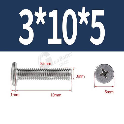 M1-M8 304 Stainless Steel CM Phillips Ultra Thin Flat Wafer Head Screw Bolt - Picture 82 of 231