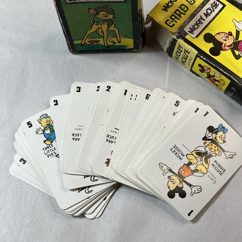 2 Juegos de Cartas Miniatura Walt Disney De Colección Bambi y Mickey Mouse Leer - Imagen 7 de 8