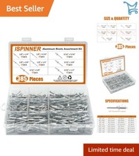 Versatile 8-Sizes Rivet Kit with Storage Case - Aluminum Blind Rivets Assortment