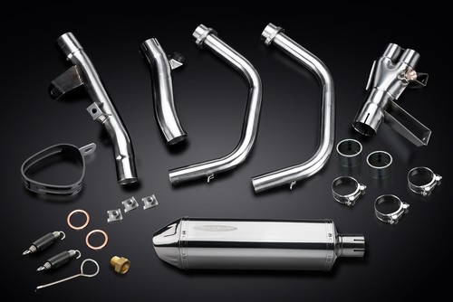 Honda CBR500R CB500F CB500X 13-18 Full Exhaust 2-1 13" TriOval Stainless Muffler - Picture 2 of 5