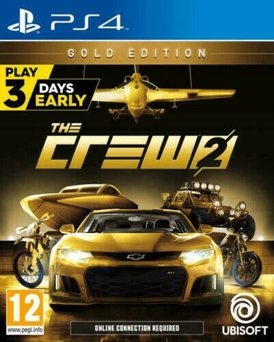 THE CREW 2 - GOLD EDITION VIDEOGIOCO PS4 CORSE ITALIANO PLAY STATION 4 NUOVO - Afbeelding 1 van 6