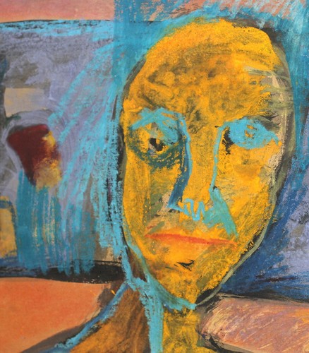 Vintage Original Gouache Gemälde Abstrakt Figur Signiert - Bild 8 von 13
