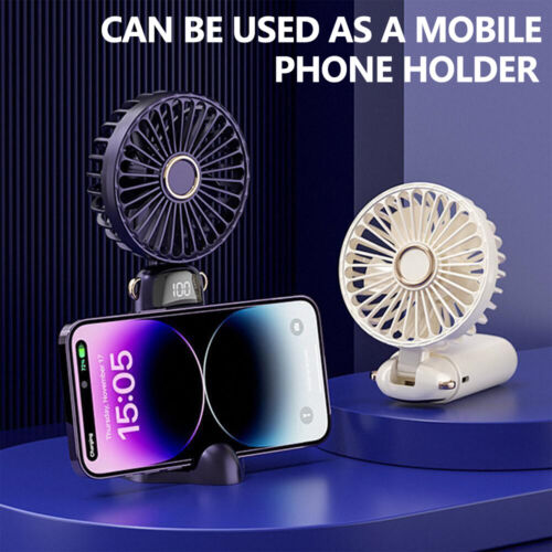 Mini Portable Fan Cooling Hand-held Desk Cooler USB Air Rechargeable 5 Speeds AU - Picture 11 of 15