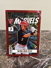 2024 Donruss Marvels Red Xplosion 3/99 Won-Bin Cho #15 Jersey Match Serial #