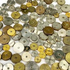 50 Watch Mainspring Barrels Steampunk Part Gears Watchmaker Lot Repair Wrist Vtg