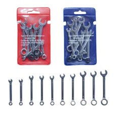 10Pcs 4-11mm Metric/Inch Mini Combination Wrench Set for Assembling Furniture
