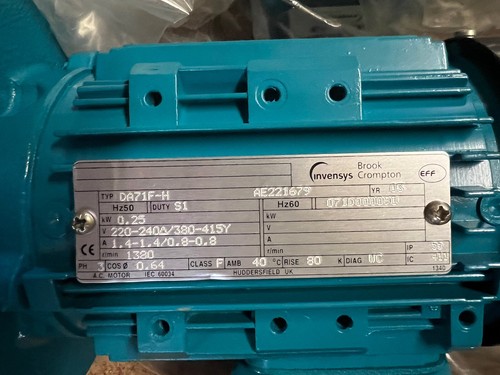 Brook Crompton DA71F-H AC Motor - Picture 3 of 3
