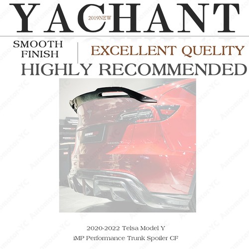 Carbon iMP Performance Trunk Spoiler Tail For 2020-2022 Telsa Model Y Rear Wing  - Imagen 1 de 12