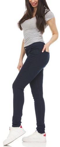 Damen 5-Pocket Design Mid-Rise Chino Super-Stretch Skinny Fit Arbeitshose - Bild 15 von 16
