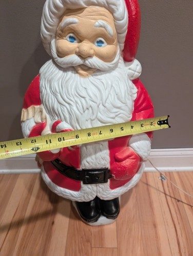 Vintage 30" Grand Venture Christmas Santa Claus Blow Mold Candy Cane - Picture 7 of 10