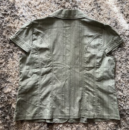 Motto Your Style Mantra Short Sleeve Blazer Sz XL Green - Picture 4 of 5