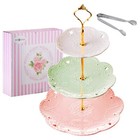 	3tier Porcelain Cake Standdessert Standcupcake Standtea Party Serving Platte...
