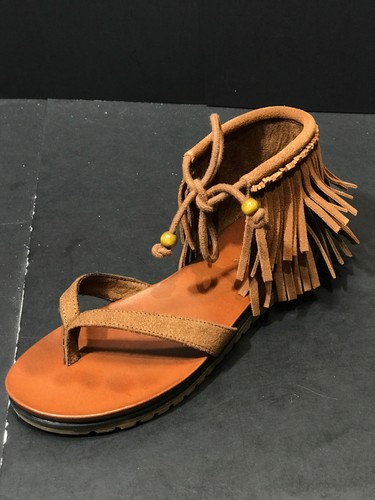 Mia Native Damen-Riemensandale offene Zehenpartie Cinammon Nova Veloursleder einheimisch Größe US 5,5 M - Bild 1 von 6