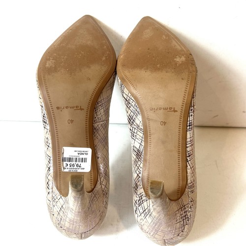 Tamaris Women's Pointed Toe Heels Size EU 40 US 9 Suede Leather Glossy "Olinda" - Picture 12 of 12