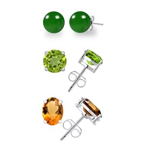 Green-Onyx-Citrine-Peridot-925-Sterling-Silver-3-Stud-Earrings-10-Ctw-2108