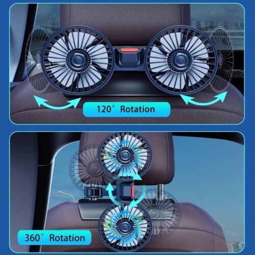 12/24V Car Cooling Fan for Backseat, 360°Adjustable Car Cooling Fan AU - Picture 4 of 8