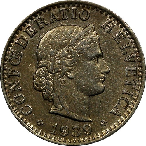 Switzerland 1939 B 20 Rappen First Year for Type KEY DATE KM# 29a (9433) - Picture 2 of 3