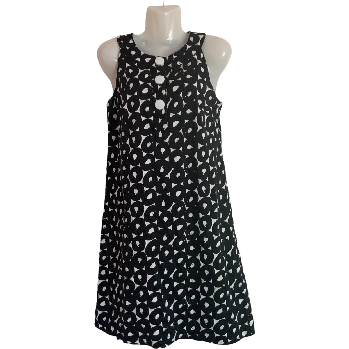 Dressbarn Women s Dress Size 4 Black White Midi Career Dresses