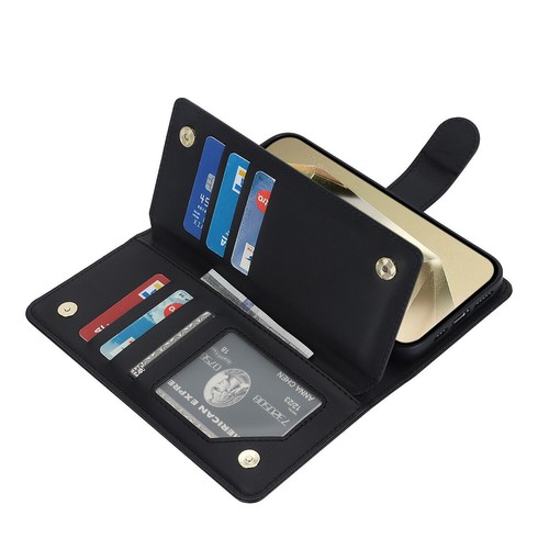 Leather Strap Card Wallet Phone Case For Samsung S24 S25 S23 S22 S21 S20 Ultra - Picture 12 of 19
