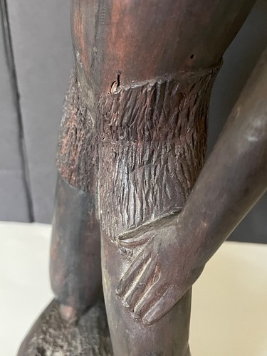 Africano Nigeriano Yoruba Grande Madera Tallada Mujer Estatuilla Estatua 19" - Imagen 16 de 24