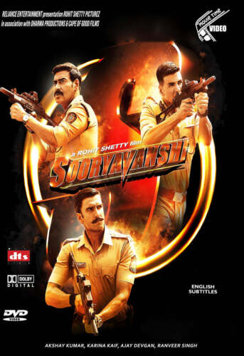 Sooryavanshi Hindi Movie with Katrina Kaif -Film DVD-English Subtitles (NTSC) - Imagen 1 de 2