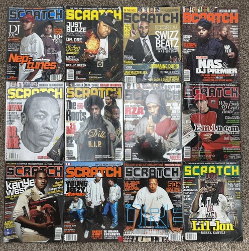 Scratch Magazine Lot Of 12! Premier Issue, Kanye, Eminem, Dre, Nas, Lil Jon, Etc