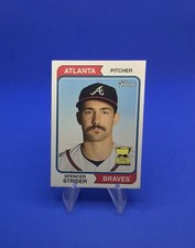 2023 Topps Heritage Spencer Strider Gold Rookie Cup #225 Atlanta Braves 2nd Year