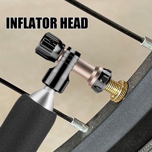 Co2 Bicycle Tire Inflator Pump Head Aluminum Alloy Quick Connect Valve Adapter - Picture 12 of 15