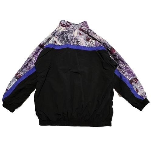 Vtg Reebok Blacktop Graffiti Lined Windbreaker Full Zip Jacket Youth XL (14-16) - Picture 2 of 10