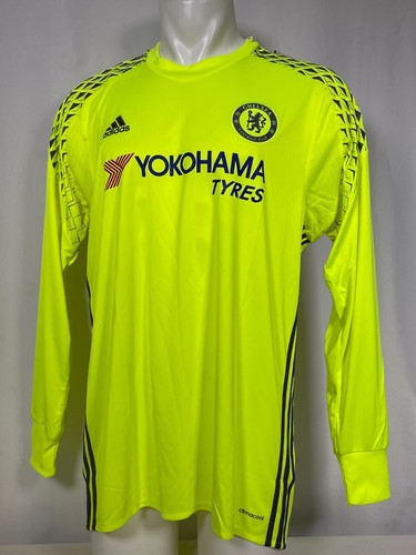 Chelsea 2016-2017 Adidas Goalkeeper Long Sleeve Vivid Mint Jersey Men's XL NWT - Picture 8 of 18