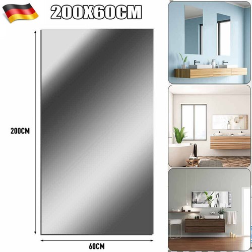 NEU Spiegelfolie Selbstklebend Wand Möbel Wandspiegel Folie Spiegel 200x60cm DHL - Bild 14 von 18