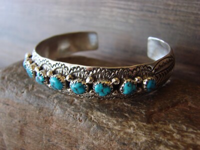アクセサリー Vintage Navajo Turquoise Silver Bracelet 312a3858-44e3-5ade-85f5-