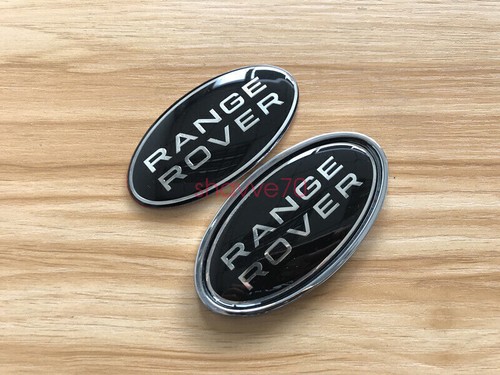 2PCS Black For Land Rover Range Rover Freelander Grille tail Gate Emblem Badge - Picture 3 of 5