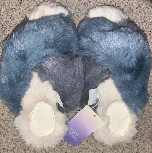 Neu mit Etikett Sterne über Damen-Hausschuhe Kunstfell Kreuzband klein (5–6) weich & kuschelig - Bild 1 von 8