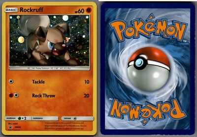 2017 Pokemon, Sun & Moon Promos, #SM06 Rockruff, Black Star Promo (b)