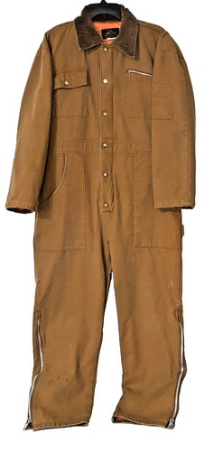 Vintage Sears Brown Work n' Leisure Insulated Coveralls Jumpsuit - Size 40