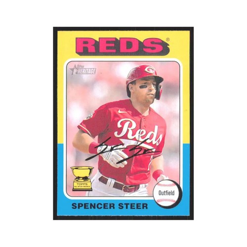 2024 Spencer Steer Topps Heritage #235 Cincinnati Reds Baseball Card RC - Picture 1 of 2