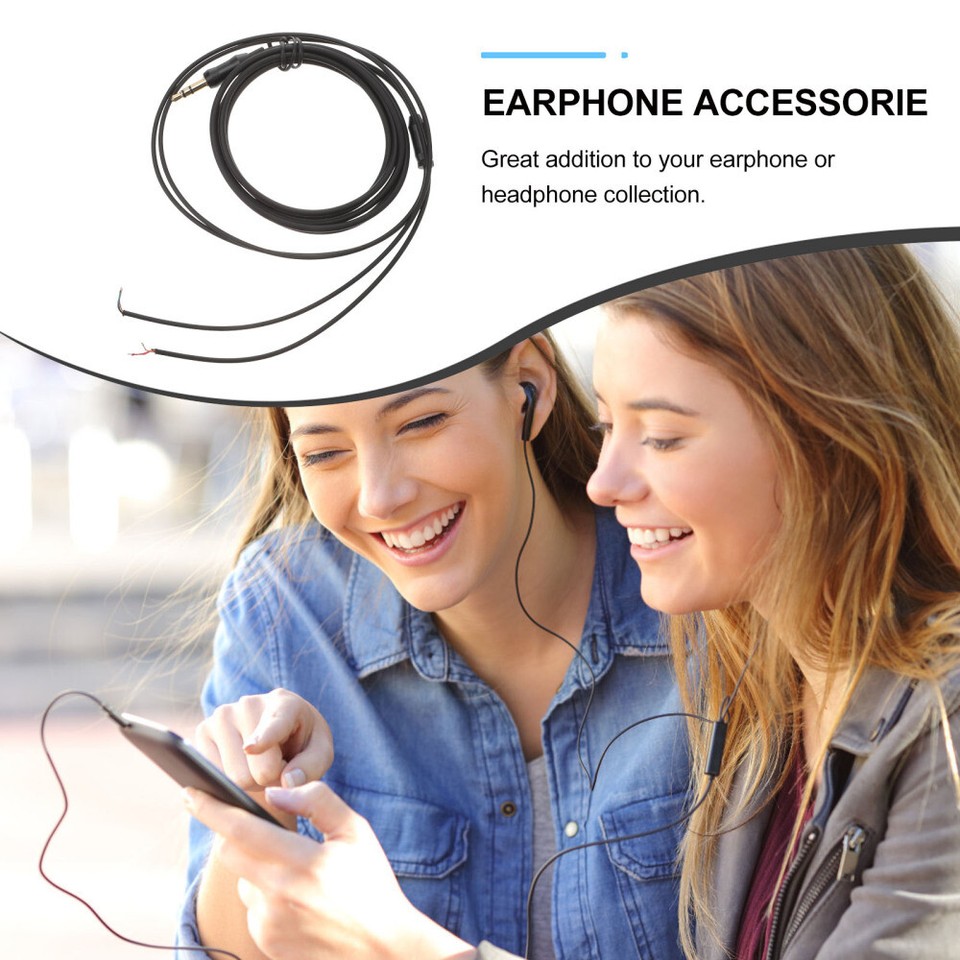 Earphone Replacement Cable Headphone Jack Buds Repair Wire Cord Tough
