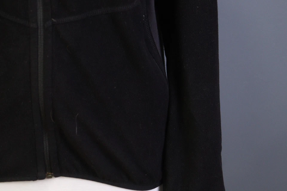 Chaqueta polar Mammut Swiss negra exterior bolsillos con cremallera completa talla M para dama Foto 4 de 4