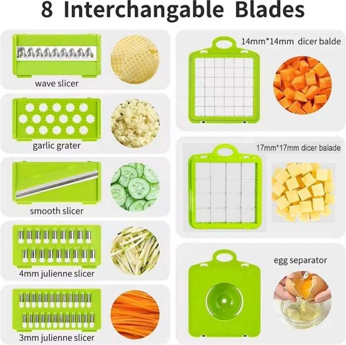 Vegetable Chopper, Pro Onion Chopper, Multifunctional 13 in 1 Food Choppe - Picture 4 of 4