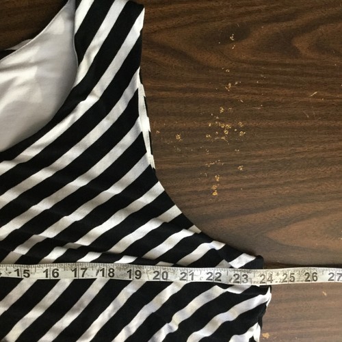Chico's Maxi Dress Women 20/22 Black White Striped Sleeveless Pullover FLAWED - Picture 16 of 17