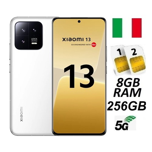 XIAOMI 13 5G DUAL SIM 256GB 8GB RAM WHITE GARANZIA ITALIA NO BRAND - Foto 1 di 1